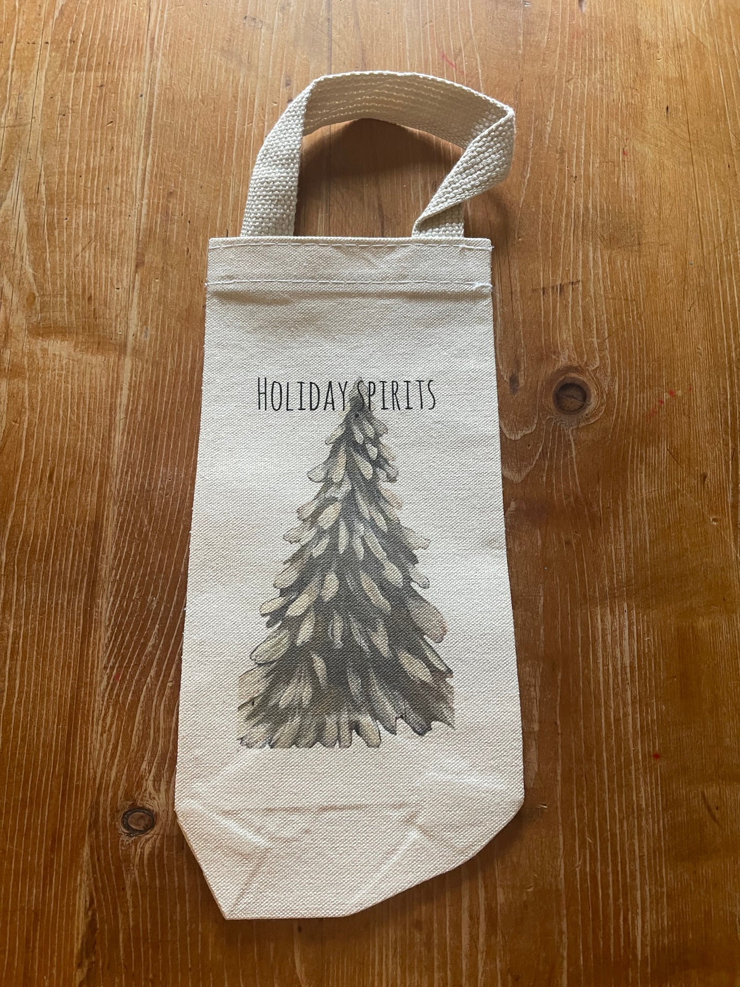 Holiday Spirits Wine Bag