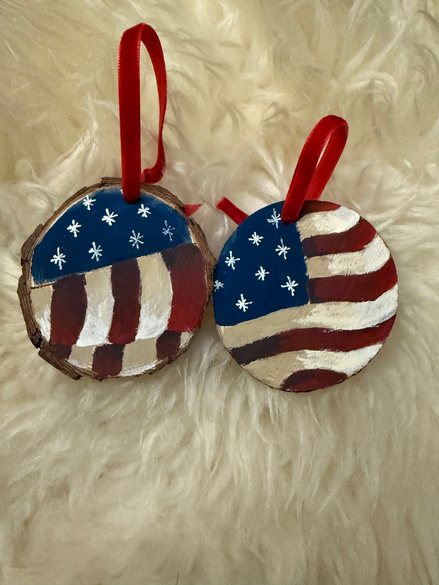 Americana Ornaments Waving Flag