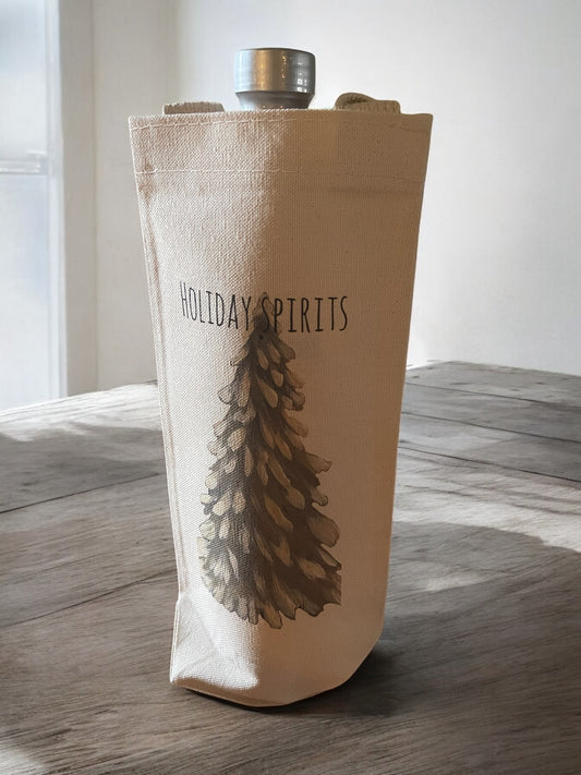 Holiday Spirits Wine Bag